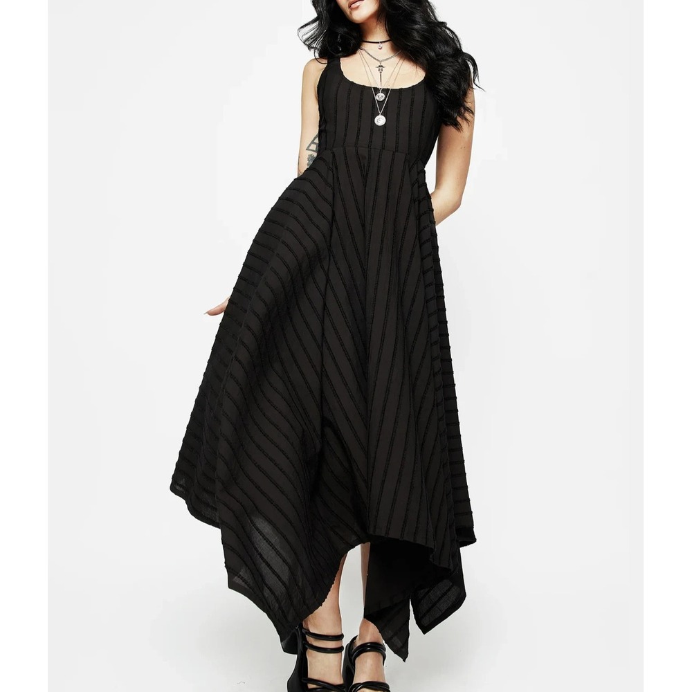 NWT Disturbia Blythe Handkerchief Hem Midaxi Dress Women's Size 4
